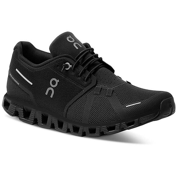 On Running Womens Cloud 5 Waterproof Black Athletic and Training Shoes New - Picture 1 of 3